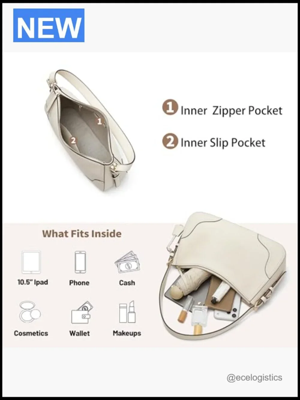 Genuine Leather Satchel Purse, Top Handle Shoulder Bag with Adjustable Strap